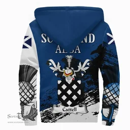 Scottish Cattell Clan Scottish Family Crest Scotland Alba Thistle Sherpa Hoodie