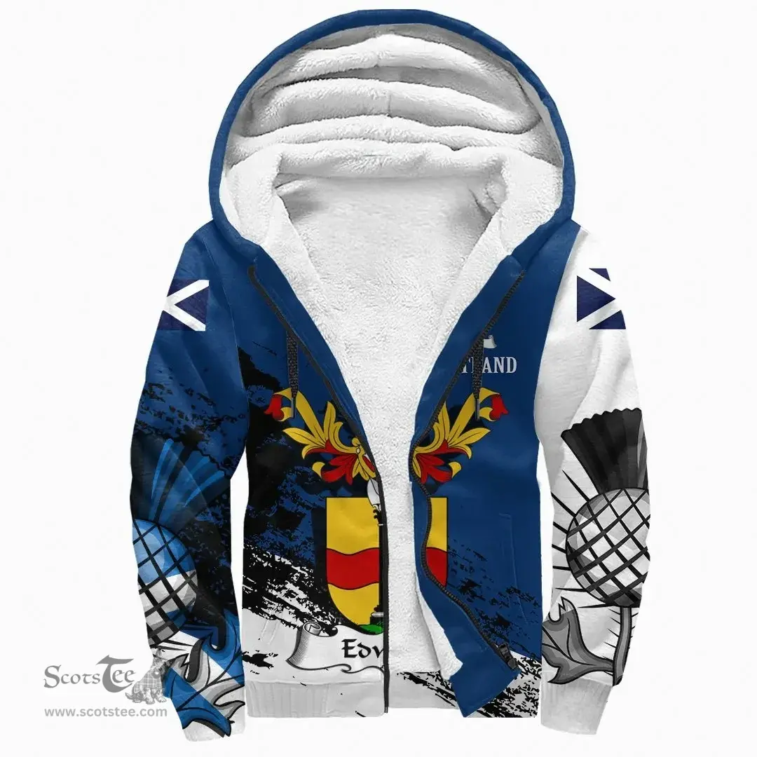 Scottish Edward Clan Scottish Family Crest Scotland Alba Thistle Sherpa Hoodie
