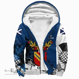 Scottish Elliot Clan Scottish Family Crest Scotland Alba Thistle Sherpa Hoodie