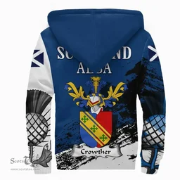 Scottish Crowther Clan Scottish Family Crest Scotland Alba Thistle Sherpa Hoodie