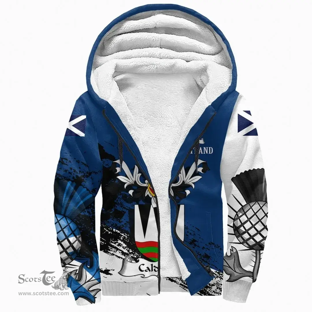 Scottish Caldwell Clan Scottish Family Crest Scotland Alba Thistle Sherpa Hoodie