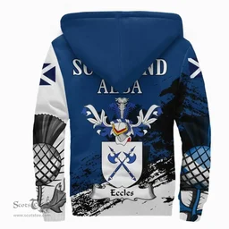 Scottish Eccles Clan Scottish Family Crest Scotland Alba Thistle Sherpa Hoodie