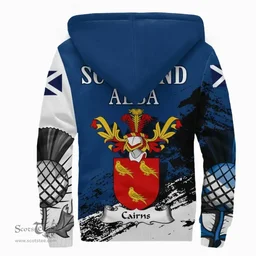 Scottish Cairns Clan Scottish Family Crest Scotland Alba Thistle Sherpa Hoodie