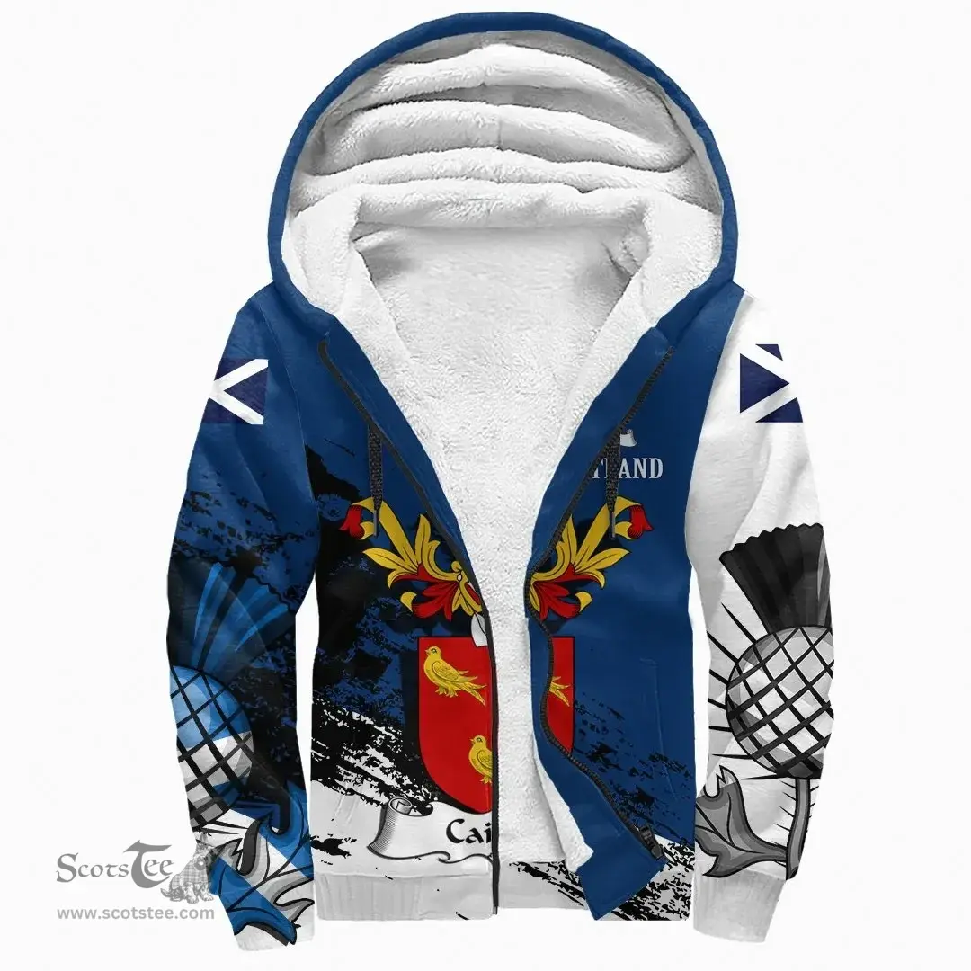 Scottish Cairns Clan Scottish Family Crest Scotland Alba Thistle Sherpa Hoodie