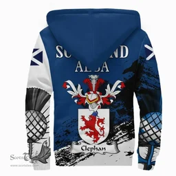 Scottish Clephan or Clephane Clan Scottish Family Crest Scotland Alba Thistle Sherpa Hoodie