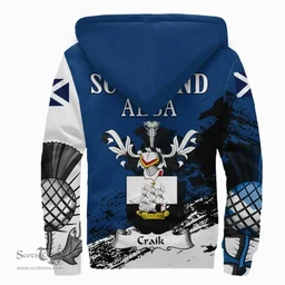 Scottish Craik Clan Scottish Family Crest Scotland Alba Thistle Sherpa Hoodie