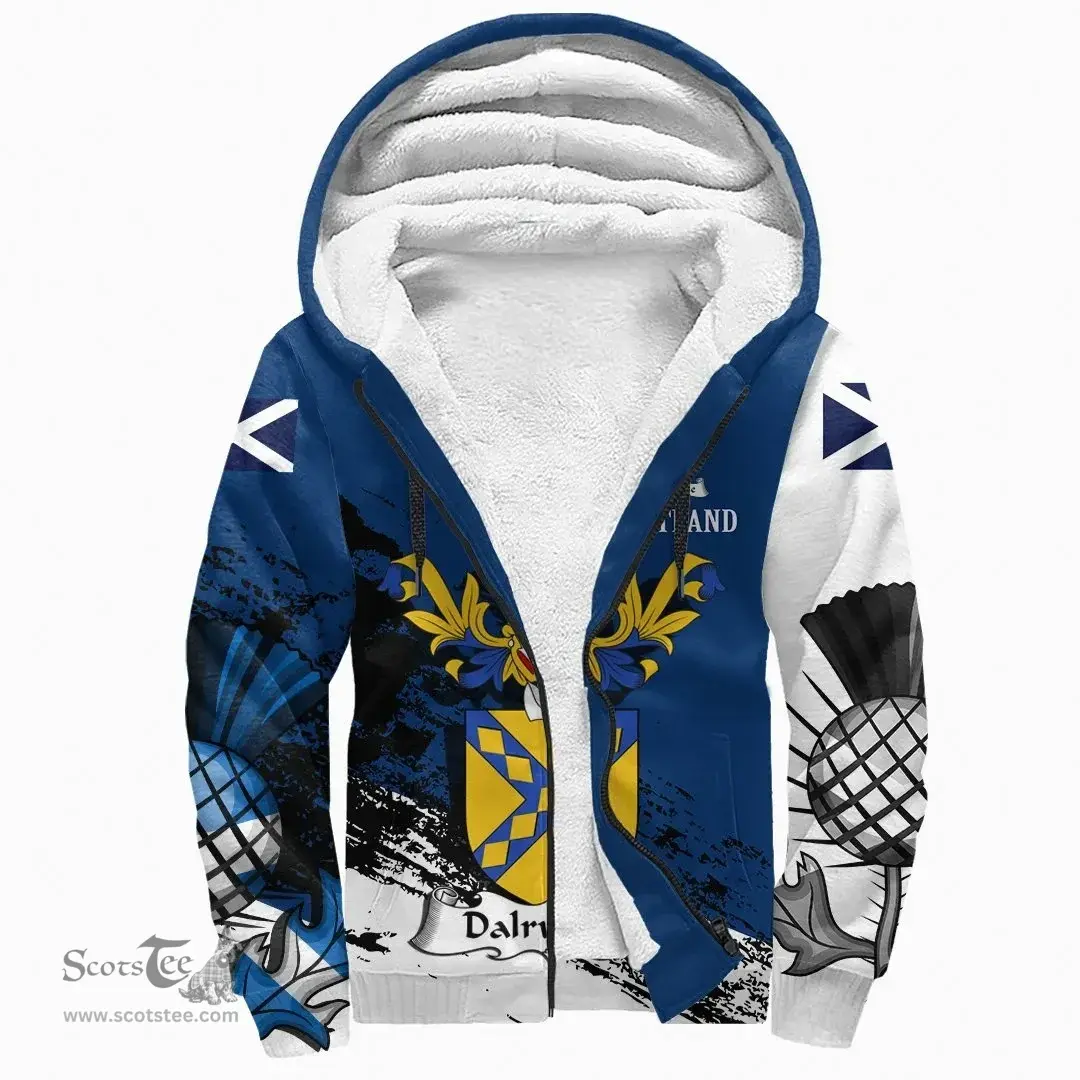 Scottish Dalrymple Clan Scottish Family Crest Scotland Alba Thistle Sherpa Hoodie