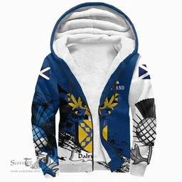 Scottish Dalrymple Clan Scottish Family Crest Scotland Alba Thistle Sherpa Hoodie