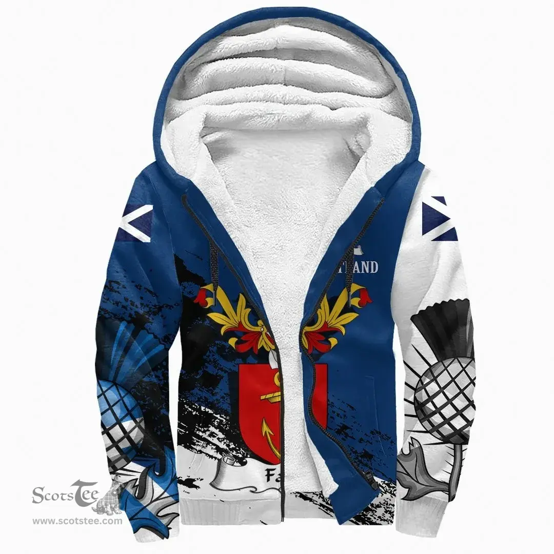 Scottish Fair Clan Scottish Family Crest Scotland Alba Thistle Sherpa Hoodie
