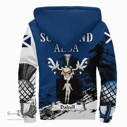 Scottish Dalzell Clan Scottish Family Crest Scotland Alba Thistle Sherpa Hoodie