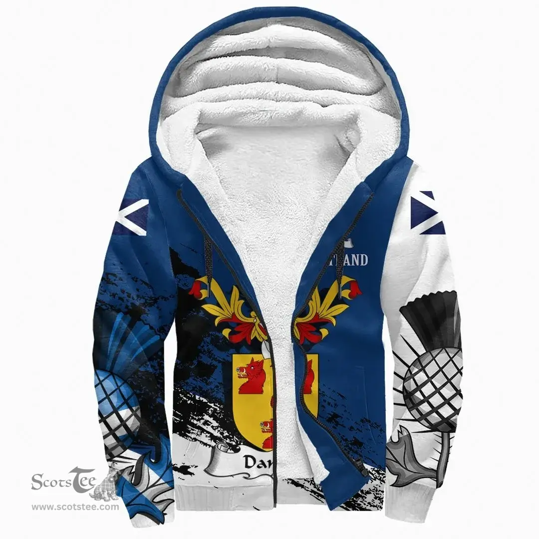 Scottish Danner Clan Scottish Family Crest Scotland Alba Thistle Sherpa Hoodie