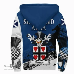 Scottish Butter Clan Scottish Family Crest Scotland Alba Thistle Sherpa Hoodie