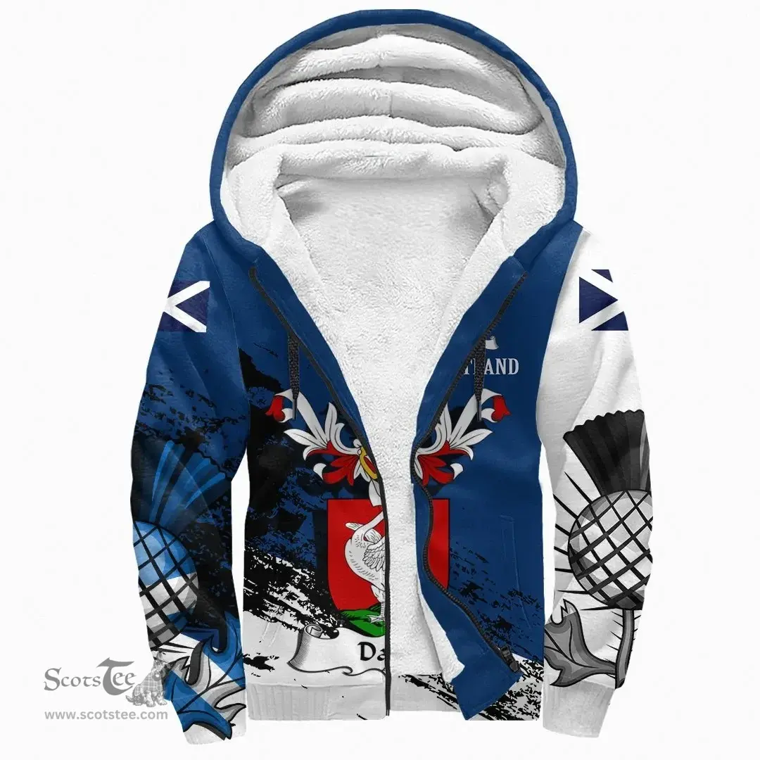 Scottish Daile or Dale Clan Scottish Family Crest Scotland Alba Thistle Sherpa Hoodie