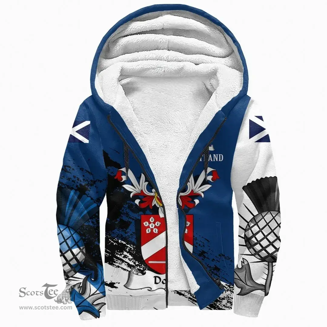 Scottish Doeg Clan Scottish Family Crest Scotland Alba Thistle Sherpa Hoodie