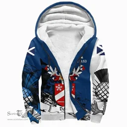 Scottish Doeg Clan Scottish Family Crest Scotland Alba Thistle Sherpa Hoodie