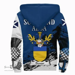 Scottish Dewar Clan Scottish Family Crest Scotland Alba Thistle Sherpa Hoodie