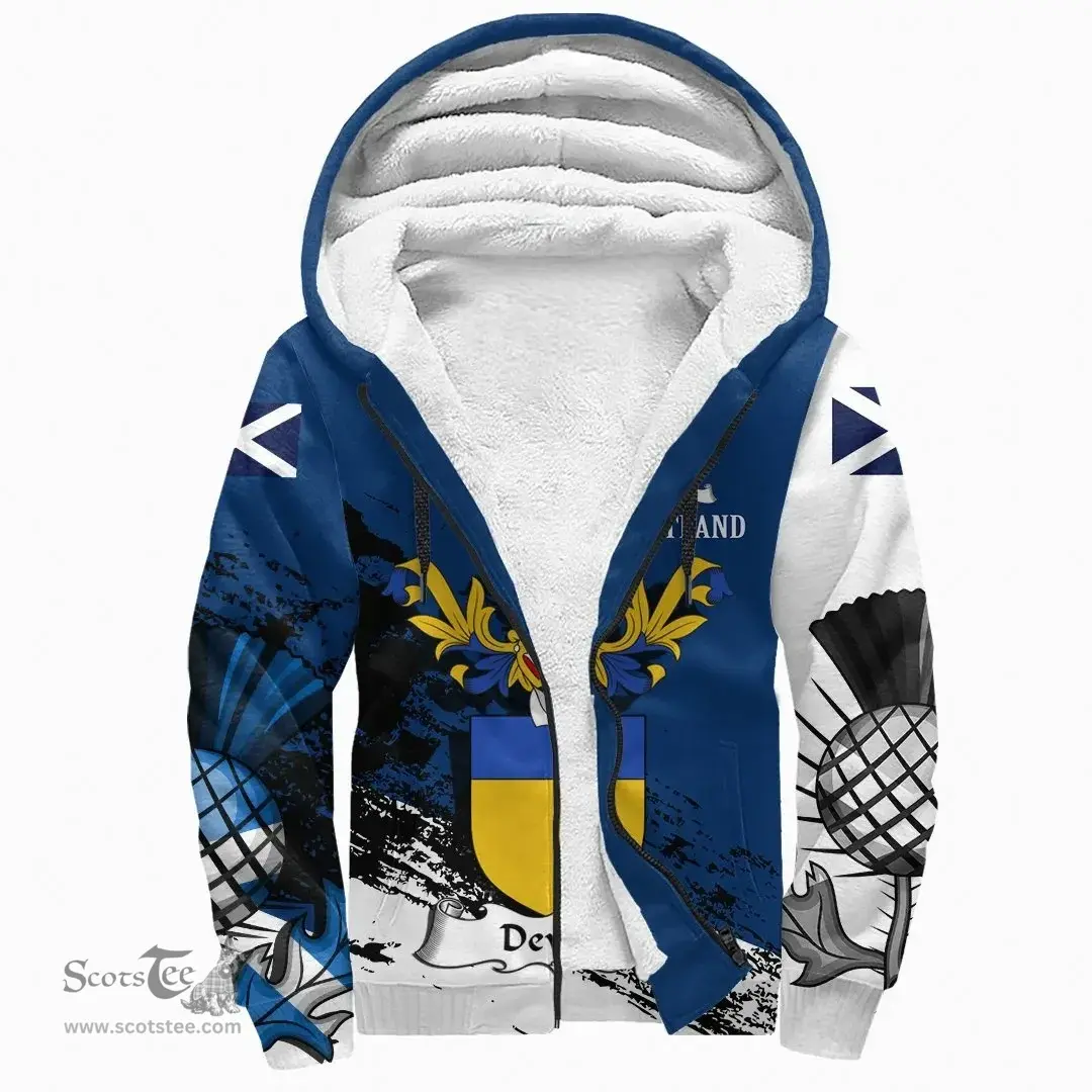 Scottish Dewar Clan Scottish Family Crest Scotland Alba Thistle Sherpa Hoodie