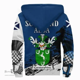 Scottish Corstorphine Clan Scottish Family Crest Scotland Alba Thistle Sherpa Hoodie