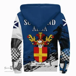 Scottish Crosbie Clan Scottish Family Crest Scotland Alba Thistle Sherpa Hoodie