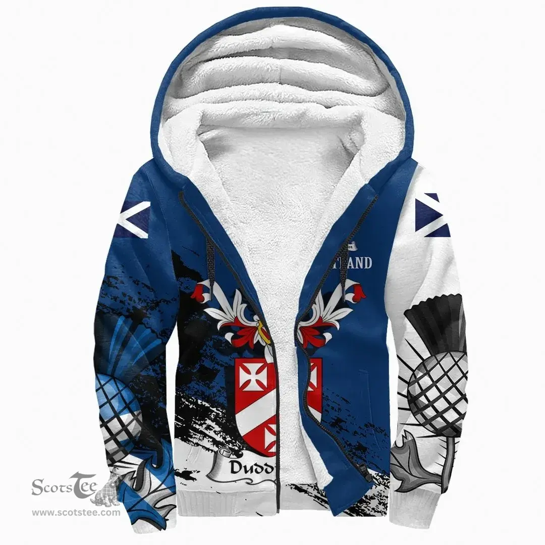 Scottish Duddington Clan Scottish Family Crest Scotland Alba Thistle Sherpa Hoodie