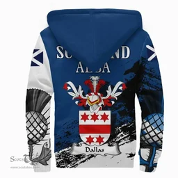Scottish Dallas Clan Scottish Family Crest Scotland Alba Thistle Sherpa Hoodie