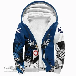 Scottish Cay Clan Scottish Family Crest Scotland Alba Thistle Sherpa Hoodie