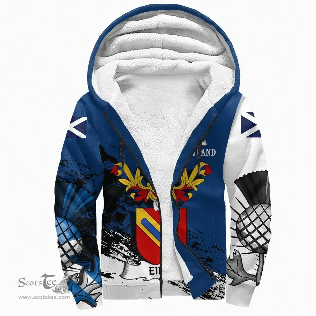 Scottish Elliot II Clan Scottish Family Crest Scotland Alba Thistle Sherpa Hoodie