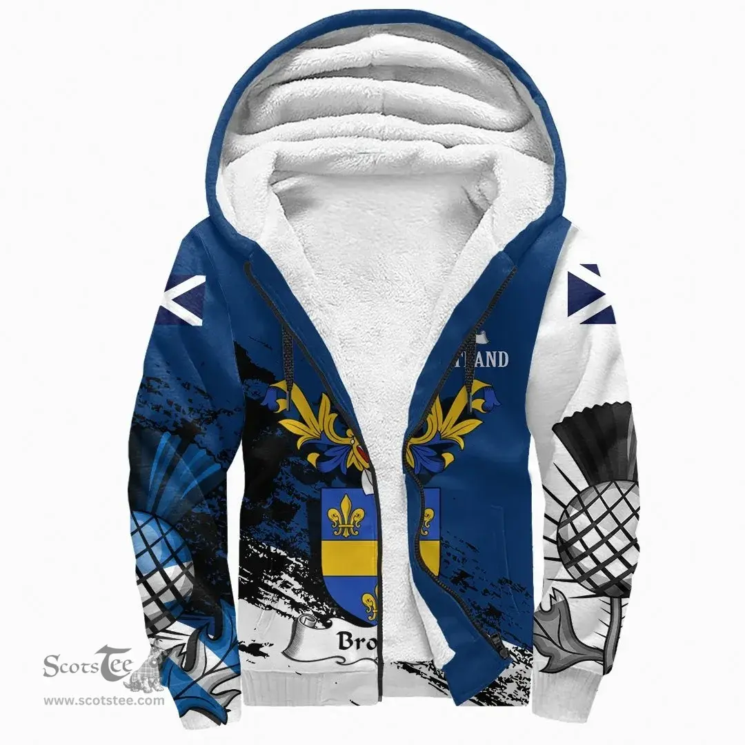 Scottish Brough Clan Scottish Family Crest Scotland Alba Thistle Sherpa Hoodie