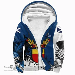 Scottish Carron Clan Scottish Family Crest Scotland Alba Thistle Sherpa Hoodie