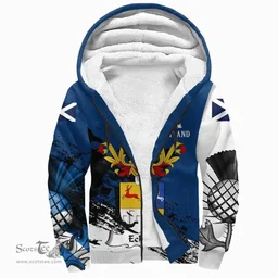 Scottish Echlin Clan Scottish Family Crest Scotland Alba Thistle Sherpa Hoodie