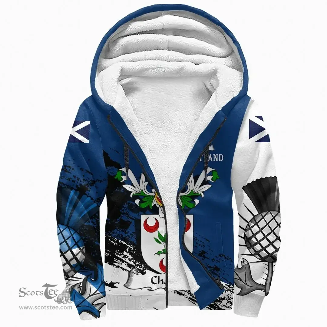 Scottish Chane Clan Scottish Family Crest Scotland Alba Thistle Sherpa Hoodie