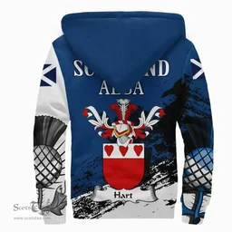 Scottish Hart Clan Scottish Family Crest Scotland Alba Thistle Sherpa Hoodie