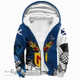 Scottish Hastings Clan Scottish Family Crest Scotland Alba Thistle Sherpa Hoodie