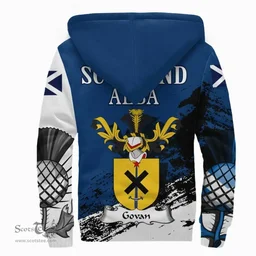 Scottish Govan Clan Scottish Family Crest Scotland Alba Thistle Sherpa Hoodie