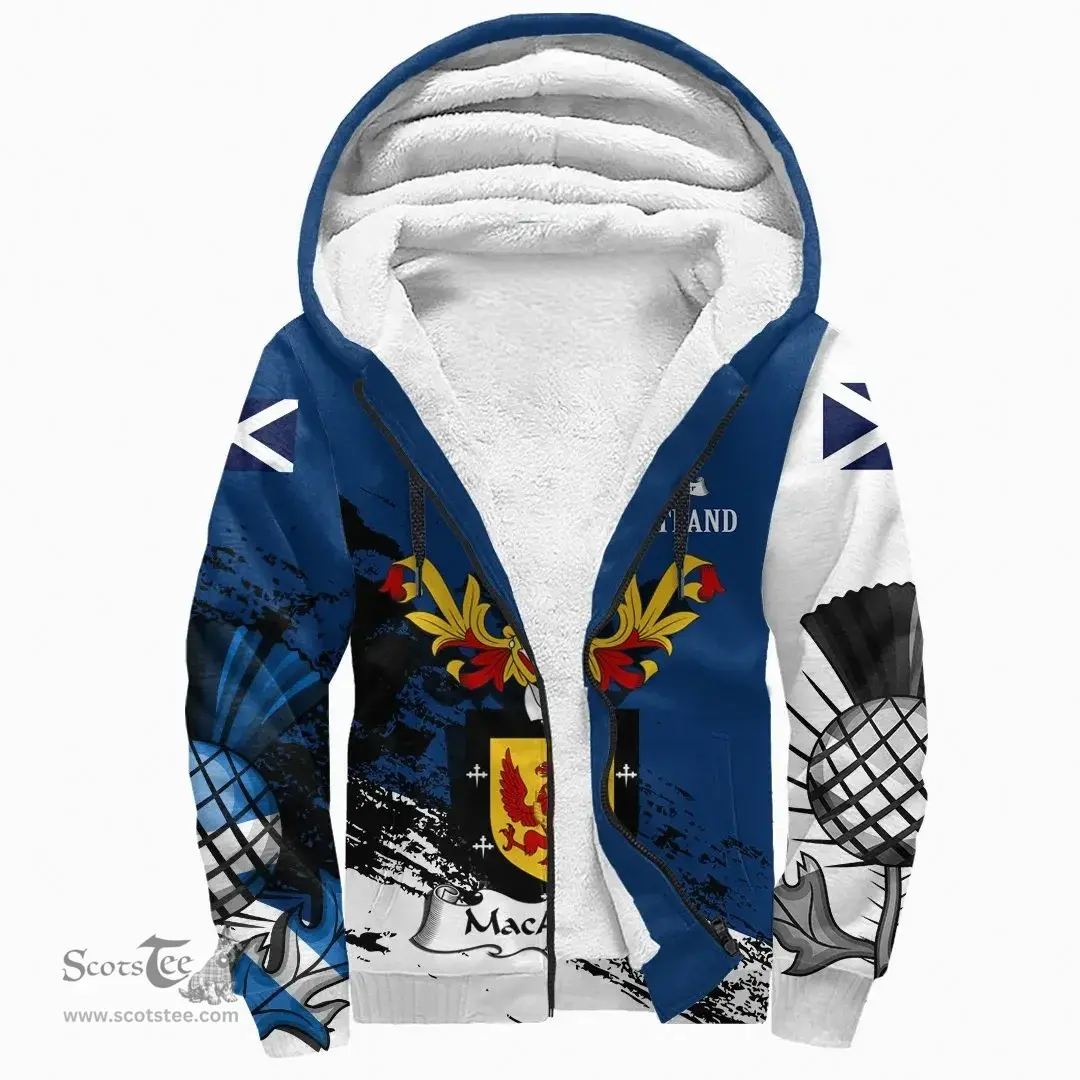 Scottish MacAlister Clan Scottish Family Crest Scotland Alba Thistle Sherpa Hoodie