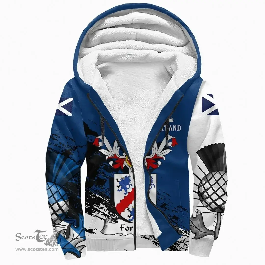 Scottish Forsyth Clan Scottish Family Crest Scotland Alba Thistle Sherpa Hoodie