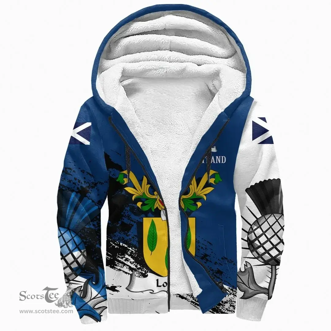 Scottish Louis Clan Scottish Family Crest Scotland Alba Thistle Sherpa Hoodie