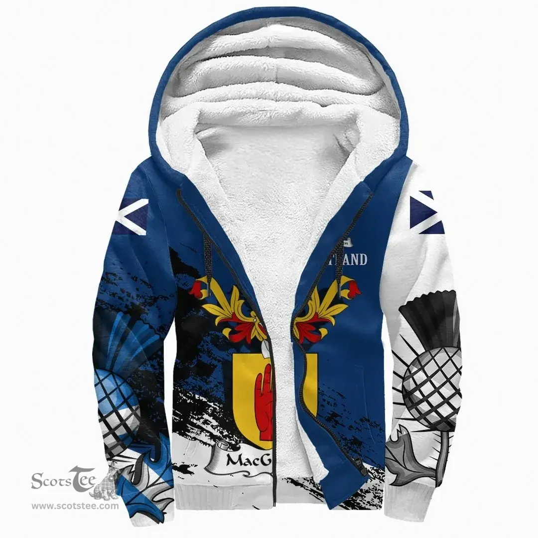 Scottish MacGeachen Clan Scottish Family Crest Scotland Alba Thistle Sherpa Hoodie