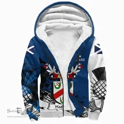 Scottish Hathorn Clan Scottish Family Crest Scotland Alba Thistle Sherpa Hoodie