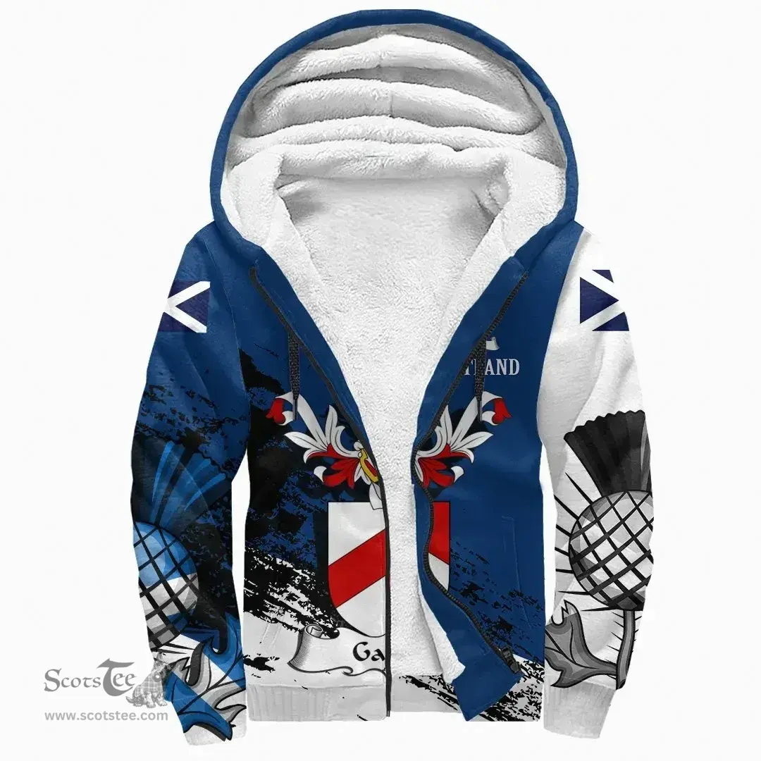 Scottish Garth Clan Scottish Family Crest Scotland Alba Thistle Sherpa Hoodie