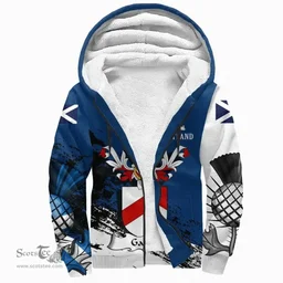 Scottish Garth Clan Scottish Family Crest Scotland Alba Thistle Sherpa Hoodie