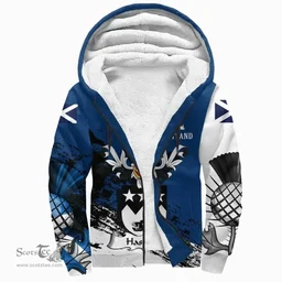 Scottish Haswell Clan Scottish Family Crest Scotland Alba Thistle Sherpa Hoodie