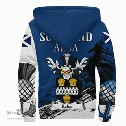 Scottish Kelso Clan Scottish Family Crest Scotland Alba Thistle Sherpa Hoodie
