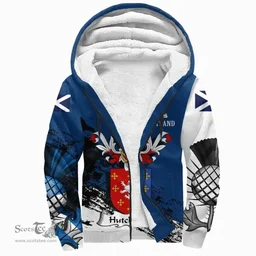 Scottish Hutchinson Clan Scottish Family Crest Scotland Alba Thistle Sherpa Hoodie