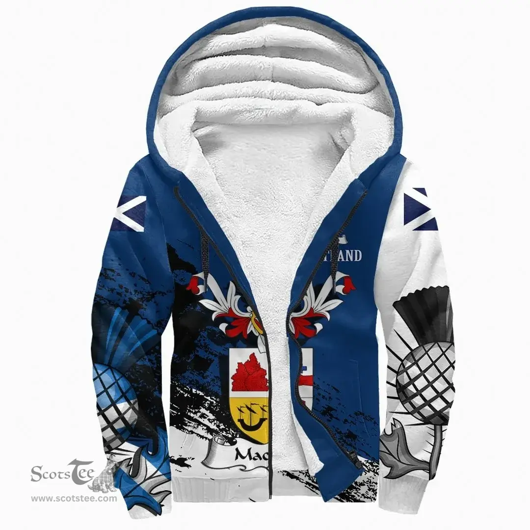 Scottish MacLean of Duart Clan Scottish Family Crest Scotland Alba Thistle Sherpa Hoodie