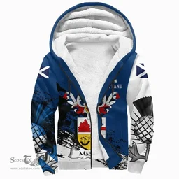 Scottish MacLean of Duart Clan Scottish Family Crest Scotland Alba Thistle Sherpa Hoodie