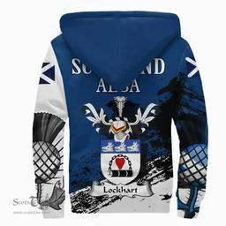 Scottish Lockhart Clan Scottish Family Crest Scotland Alba Thistle Sherpa Hoodie