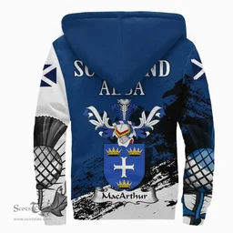 Scottish MacArthur Clan Scottish Family Crest Scotland Alba Thistle Sherpa Hoodie