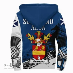 Scottish Grimond Clan Scottish Family Crest Scotland Alba Thistle Sherpa Hoodie