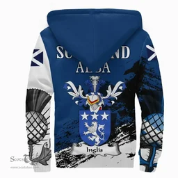Scottish Inglis Clan Scottish Family Crest Scotland Alba Thistle Sherpa Hoodie